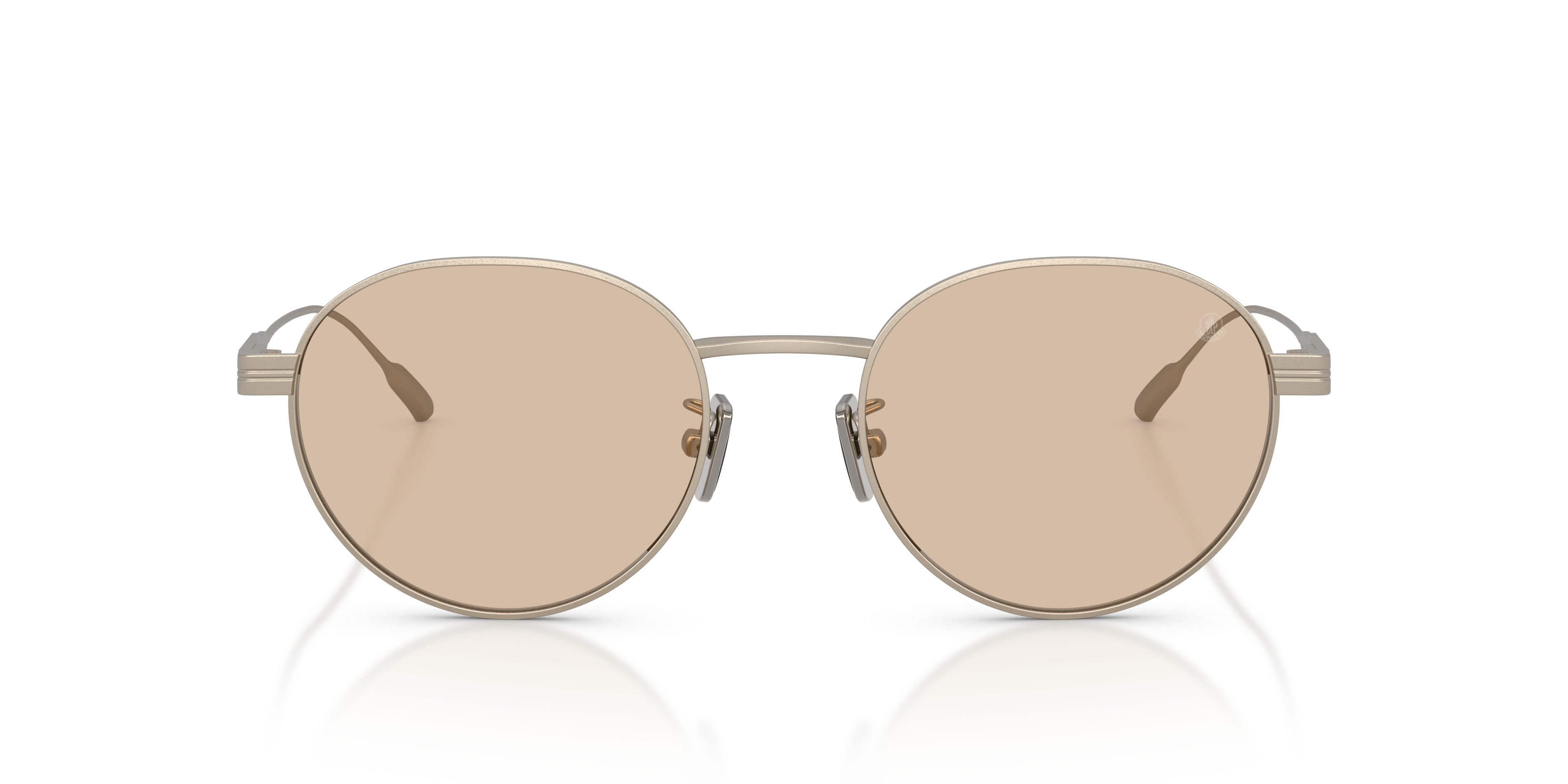 Moncler Unisex Moncler ME4006TD SUBTILA 100393 Gafas de sol Titanio Bronce Marrón Redonda Norma