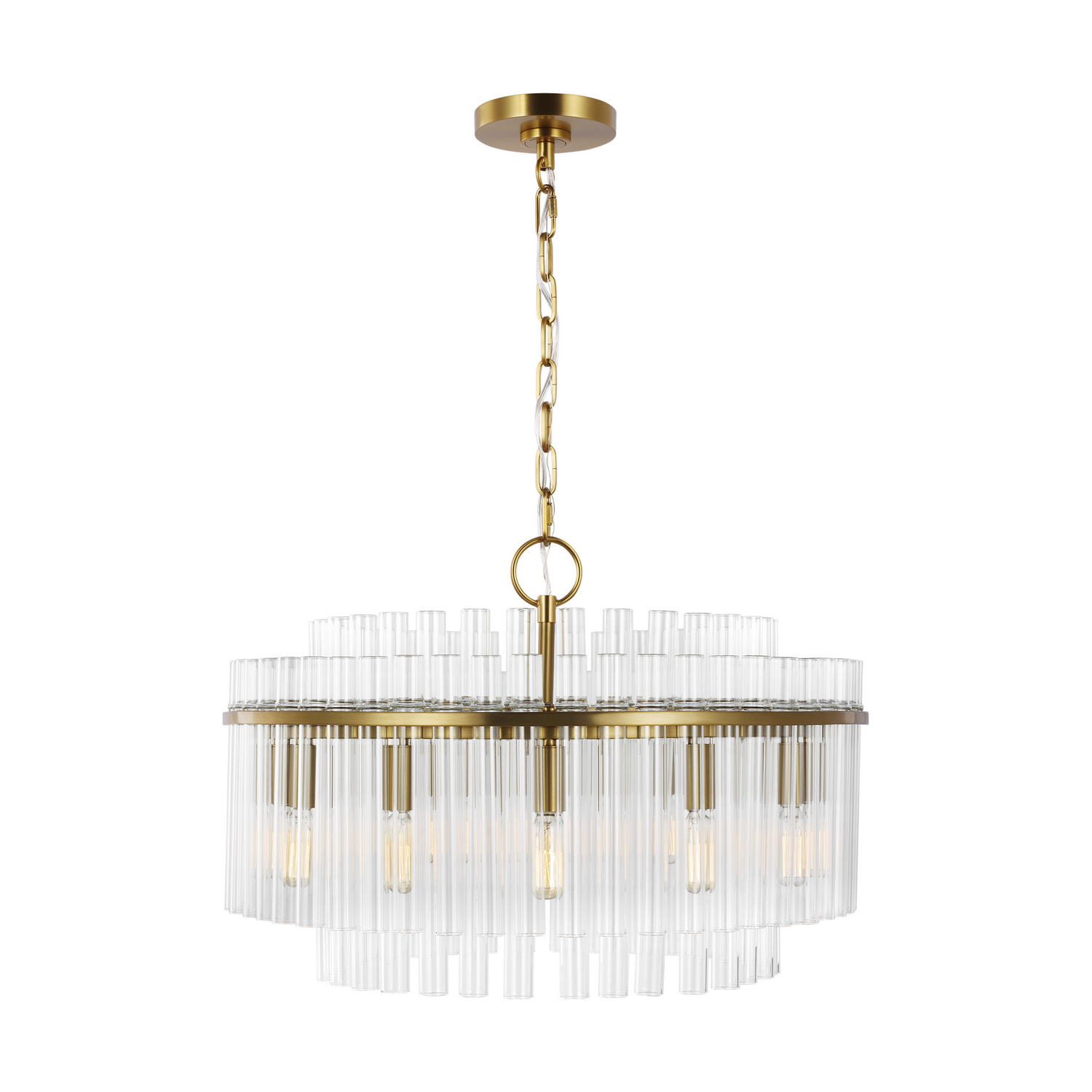 Beckett 12-Light Chandelier in Burnished Brass by Chapman & Myer