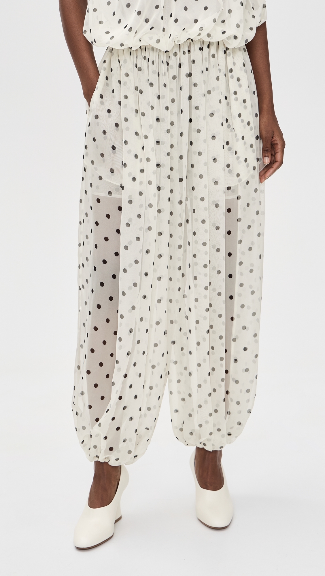 Polka Dot Pants Black