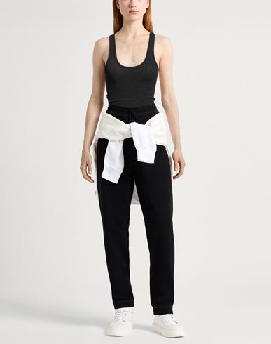 Woman Tank top Charcoal Size M Tencel, Organic cotton, Elastane