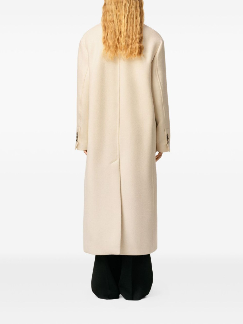 Double-Breasted Coat Coats And Trench Coats White