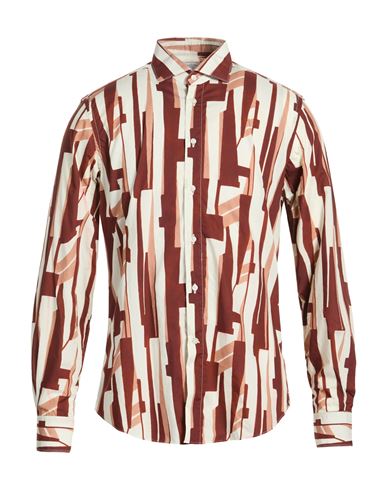 Man Shirt Garnet Size 16 Cotton
