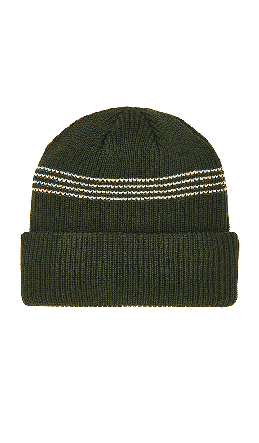 Autumn Headwear Mini Stripe Beanie in Green