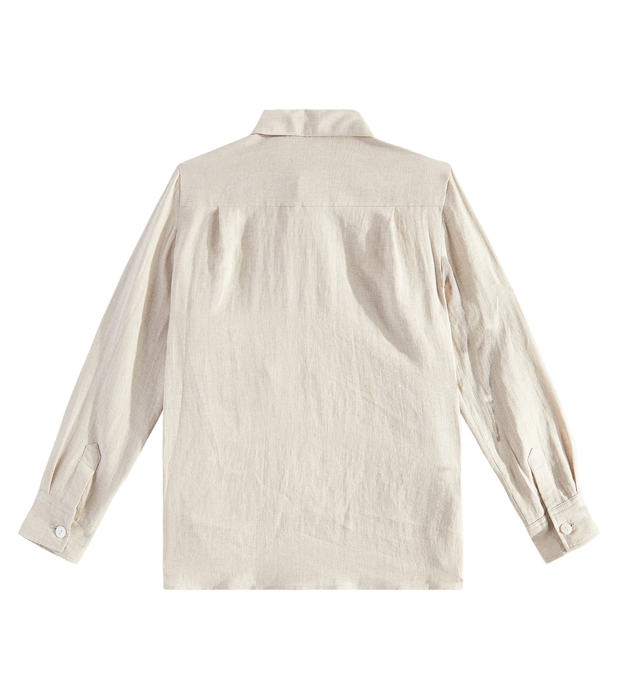 Logo linen shirt