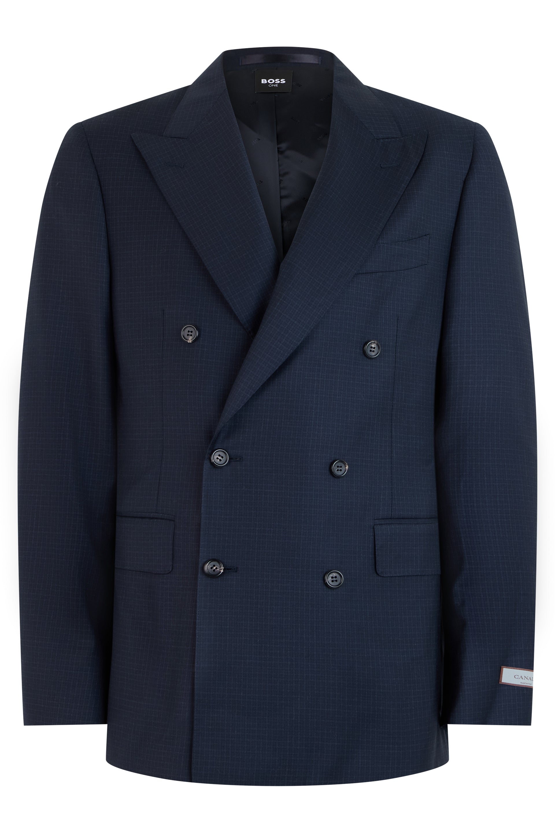 Double-Breasted Wool Blazer Jacket