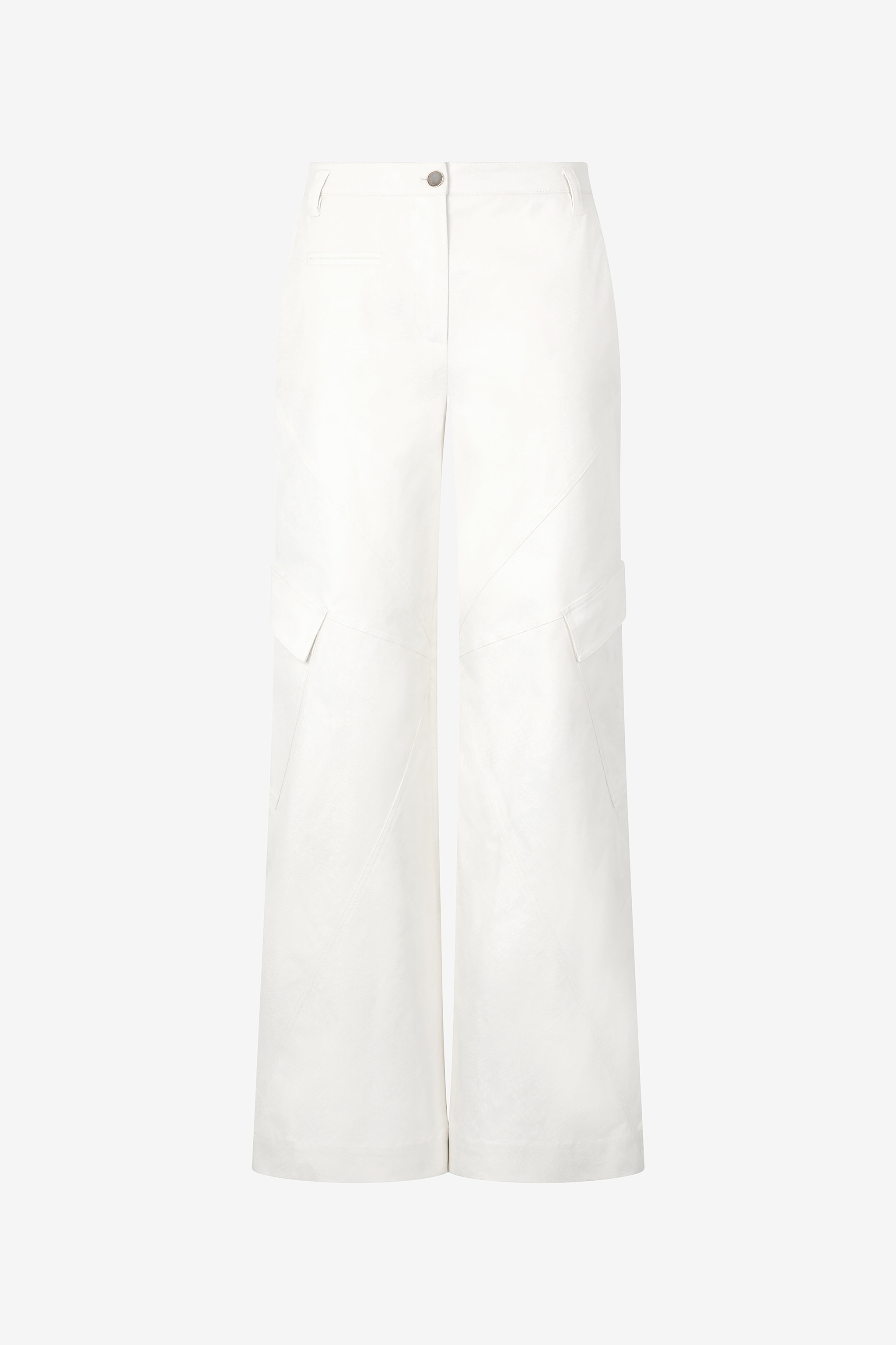 Stretch Cotton Pants With Python Print