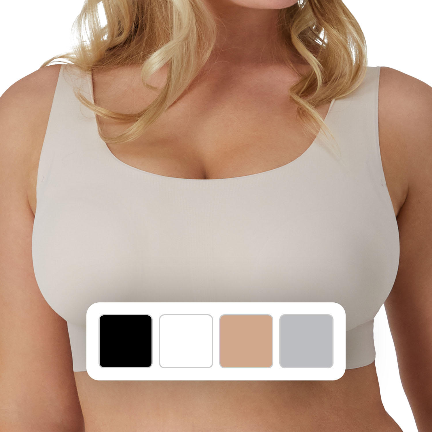 Comfort Revolution Easylite Wireless Bra Sandshell M:- Sandshell