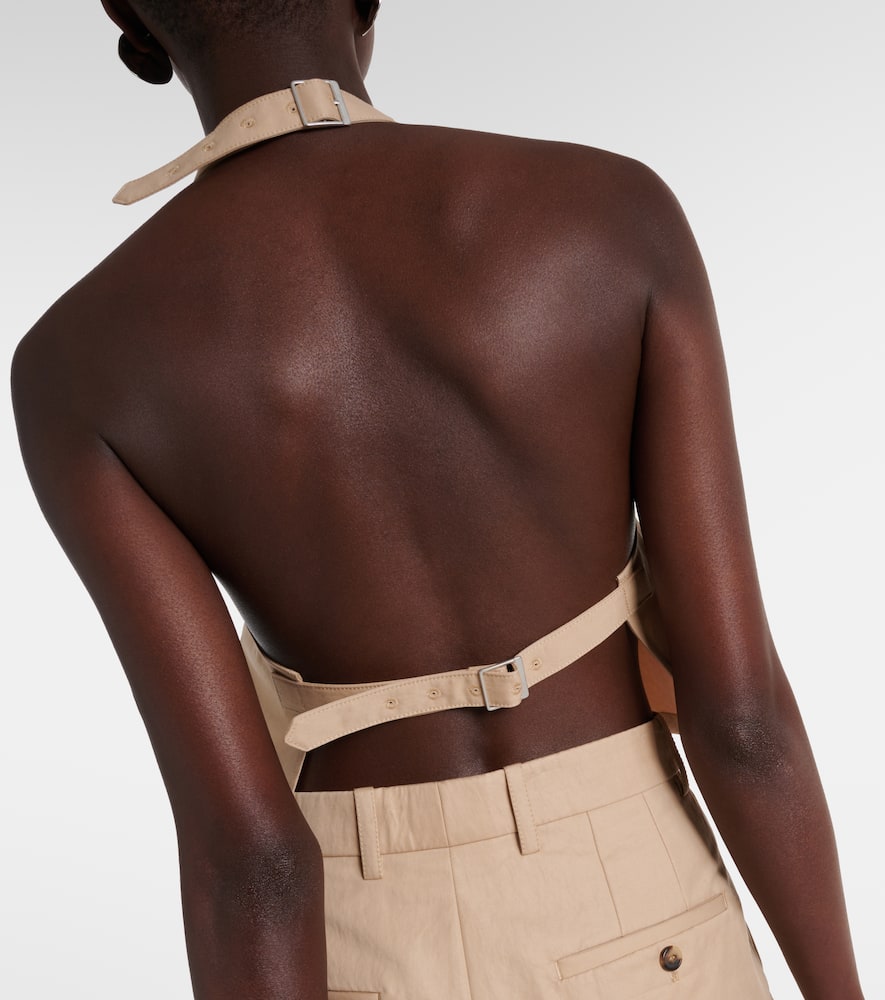 Wardrobe. NYC Halterneck cotton-blend drill top