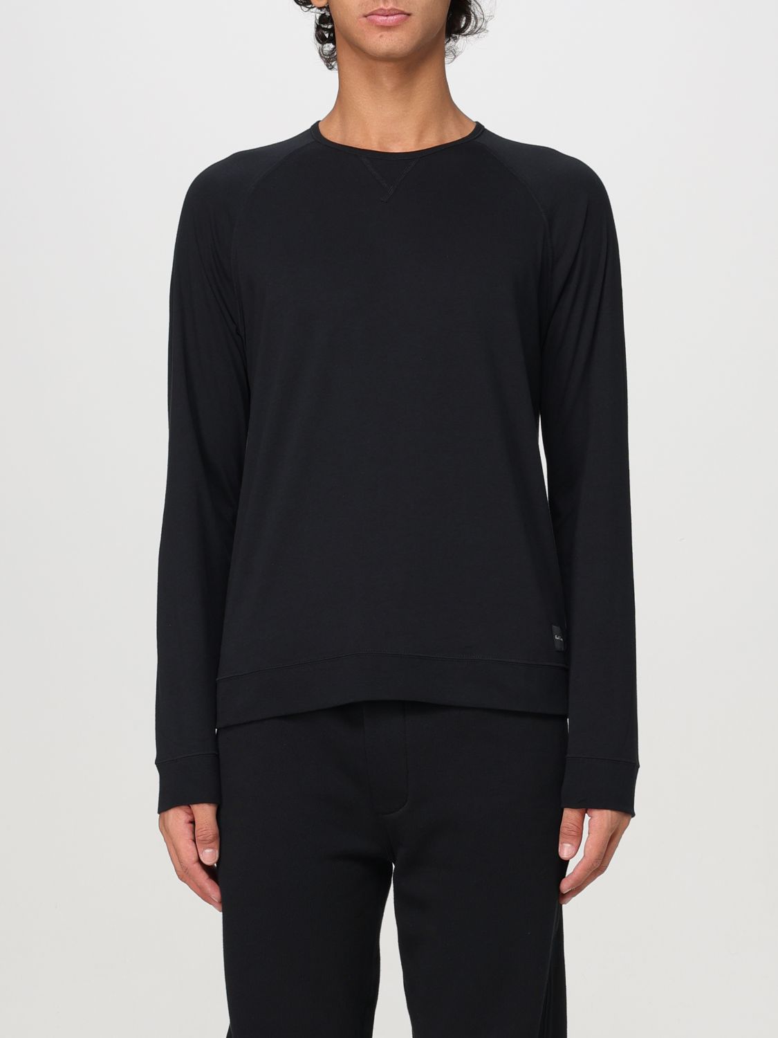 Logo-patch cotton sweatshirt - Black