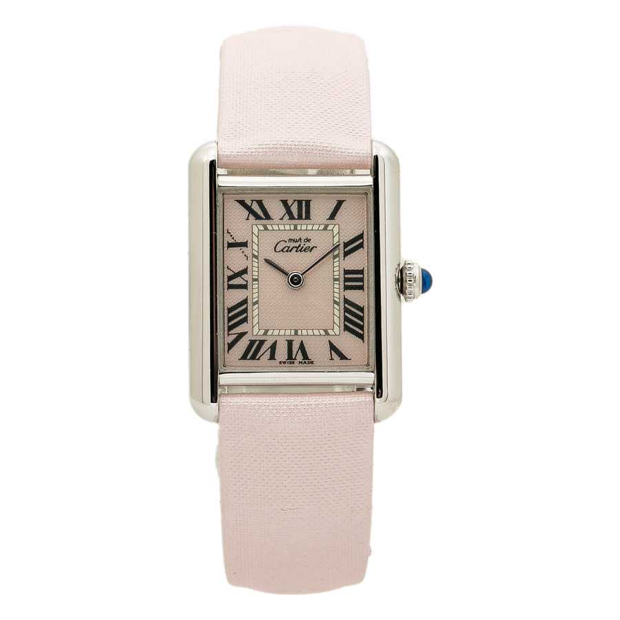 Tank Quartz Pink Dial Ladies Watch 2416