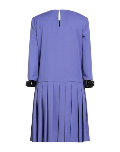 Couture Woman Mini dress Purple Size 8 Virgin Wool, Polyester, Elastane, Polyurethane resin