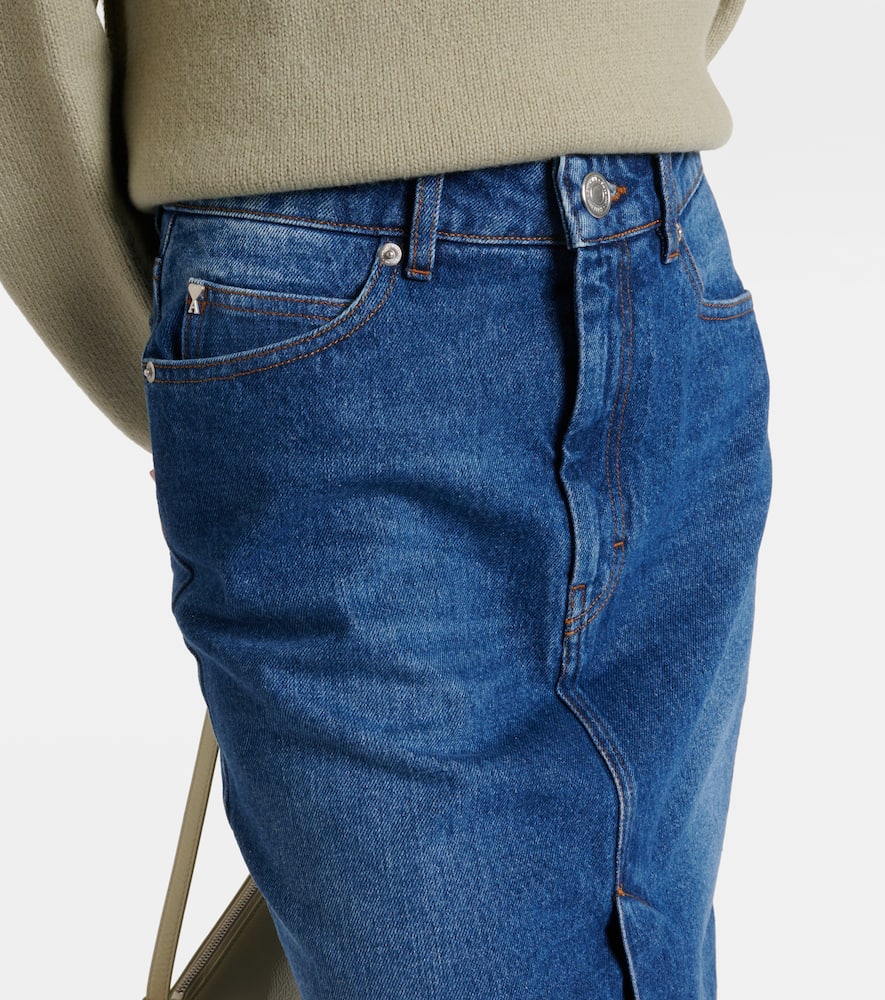 Denim pencil skirt