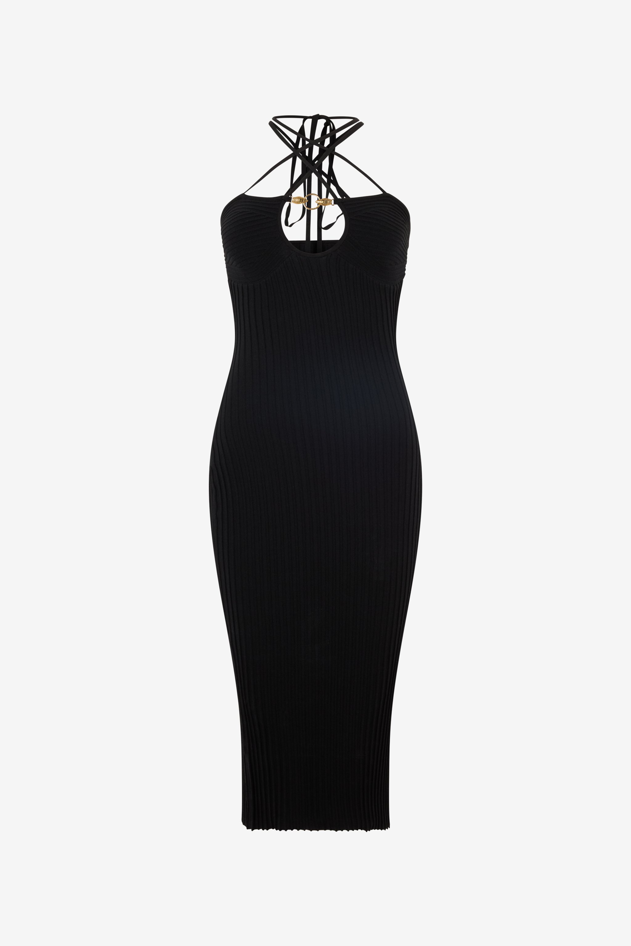 Rib-knit Midi Dress