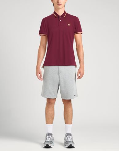 Man Polo shirt Burgundy Size XXL Cotton, Elastane