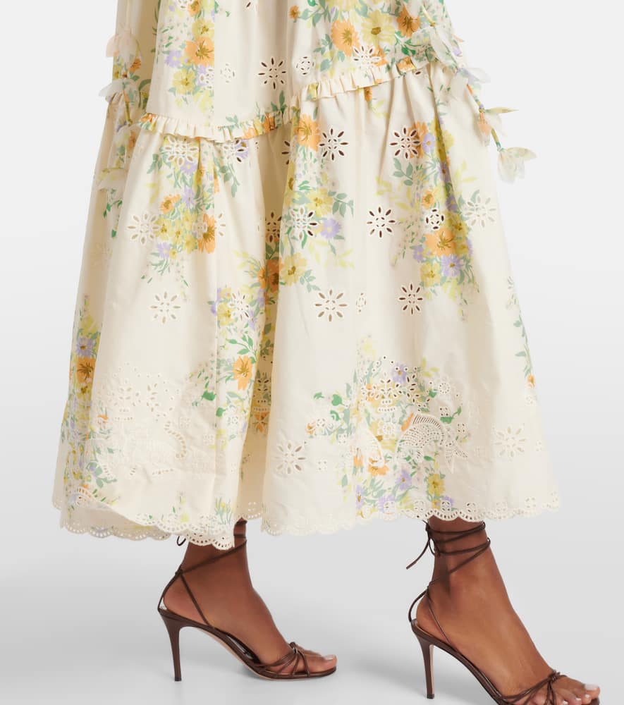 Alémais Juliette floral tiered cotton midi dress