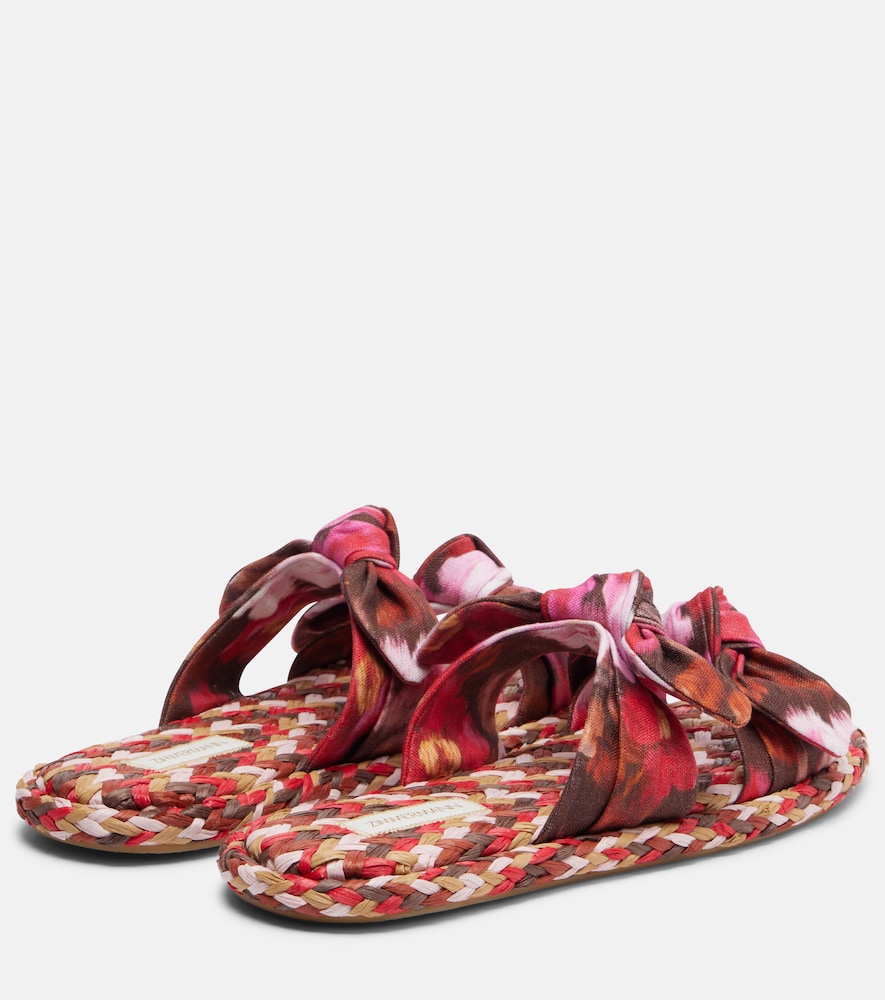 Carousel printed espadrille slides