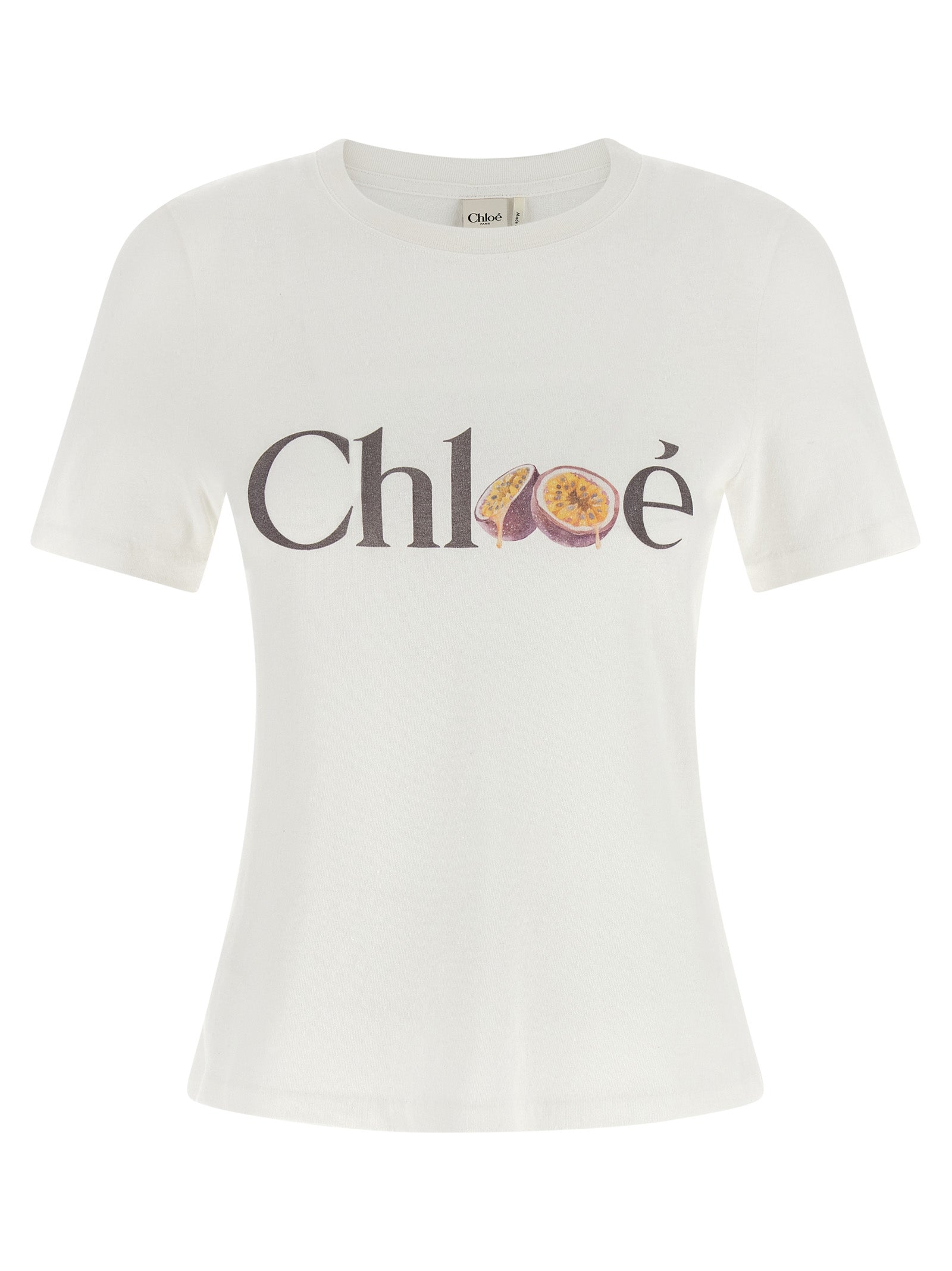 Logo-Print Organic Cotton T-Shirt — White