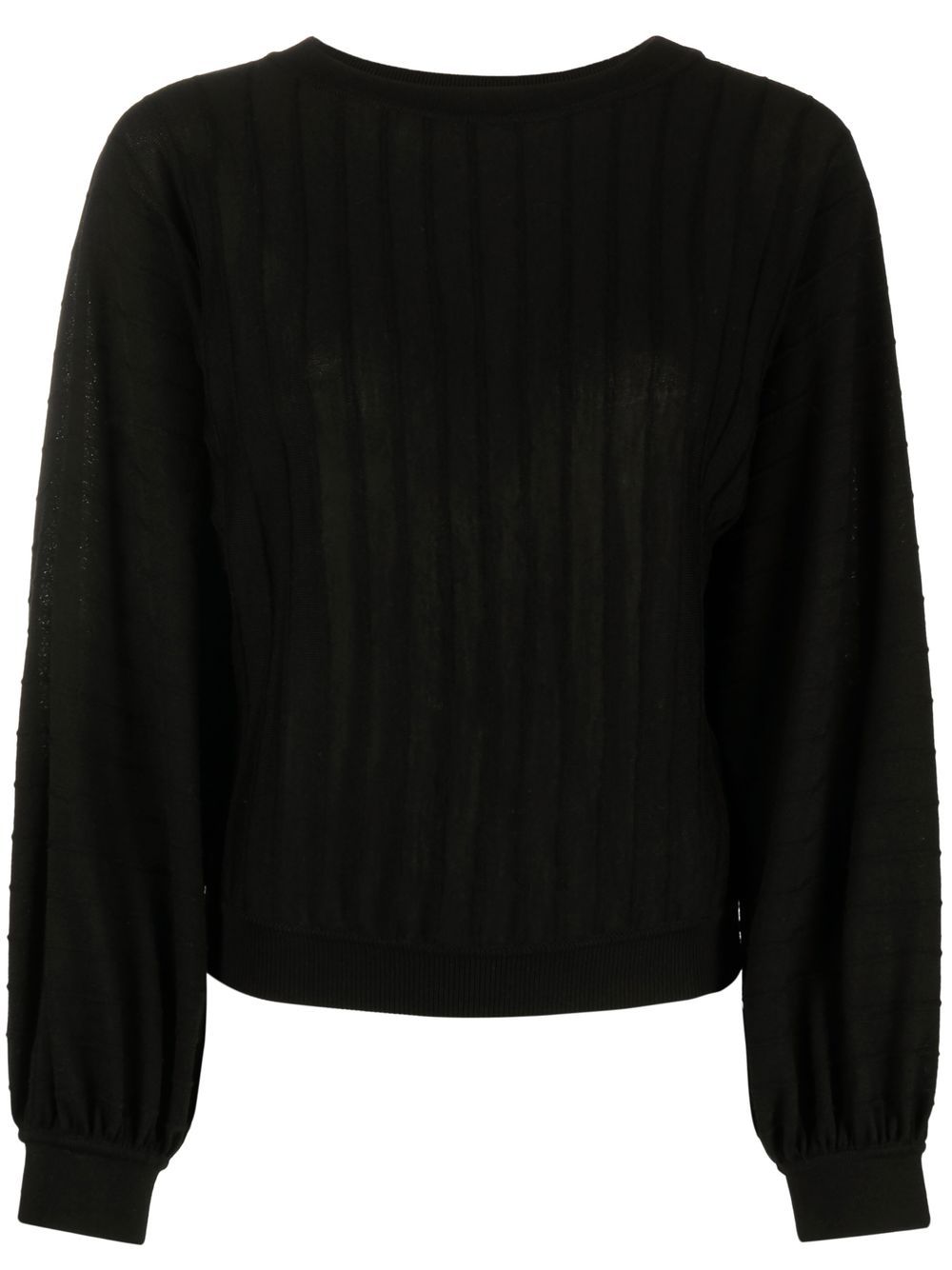 Relaxed crew-neck jumper - Black
