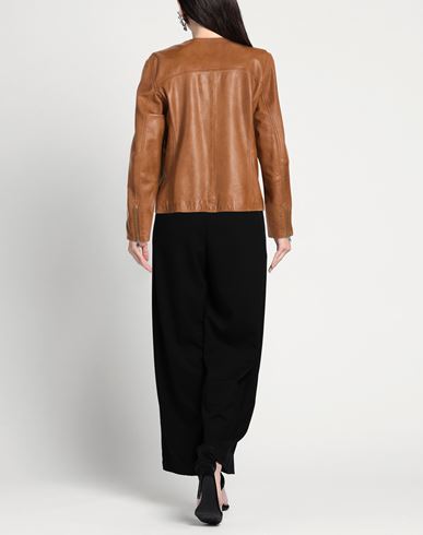 Woman Jacket Brown Size 10 Leather