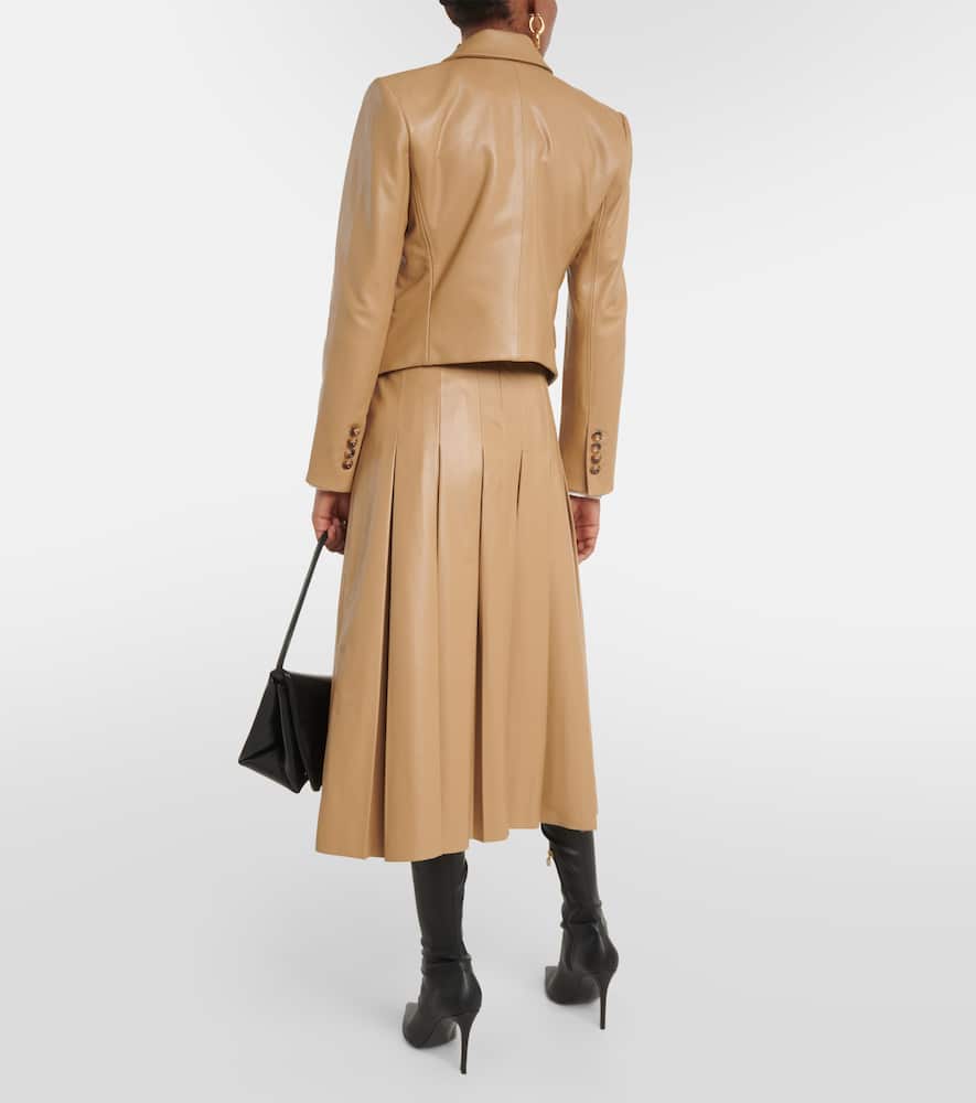 Cooke single-breasted faux leather jacket