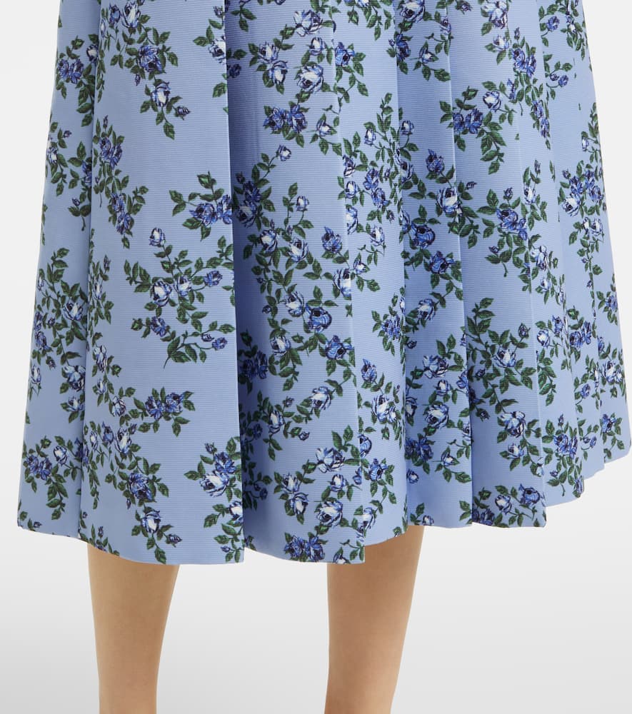 Adele floral pleated midi dress