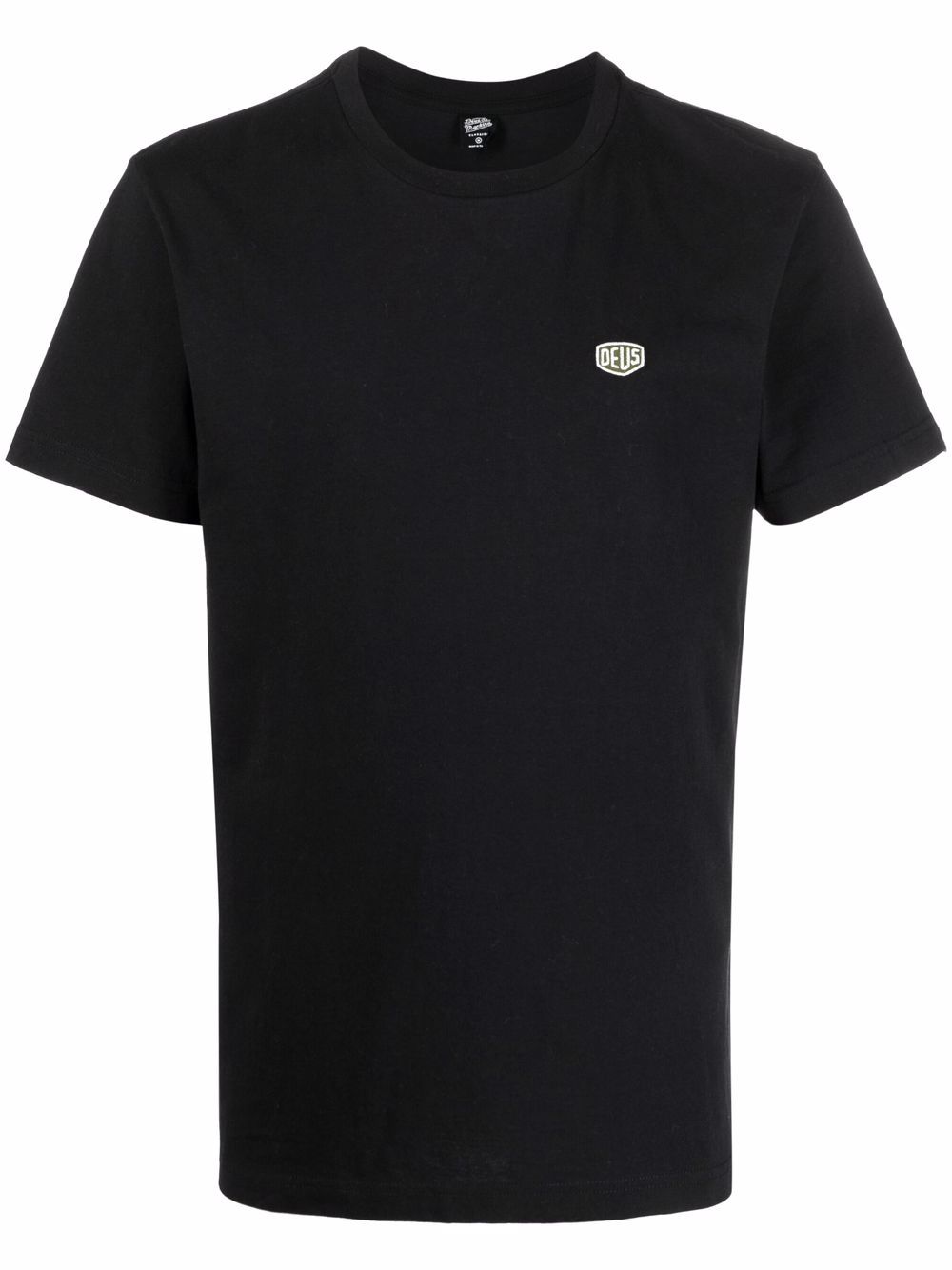Logo-patch cotton T-shirt - Black