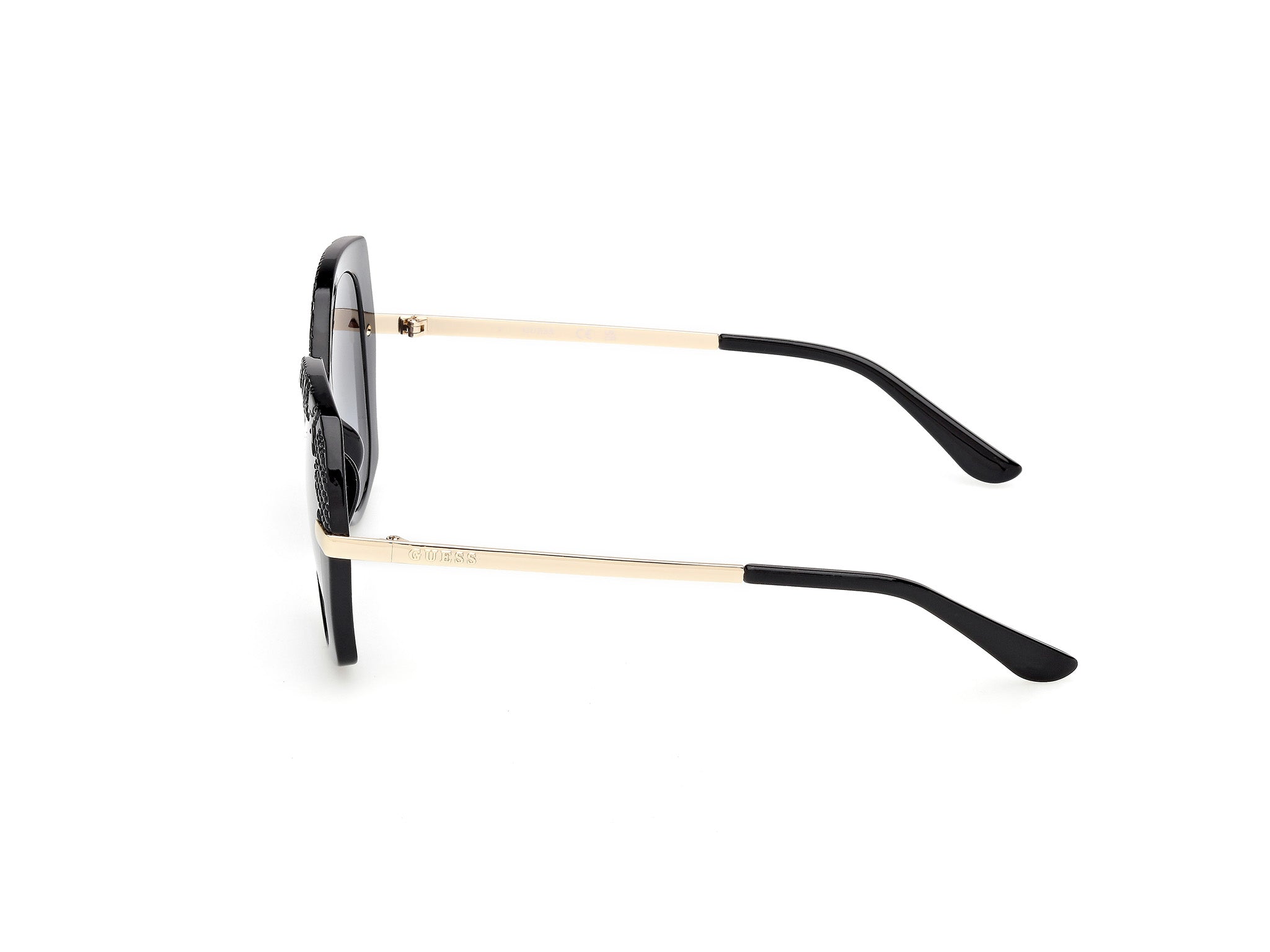 Guess Mujer Guess GU00215 01B Gafas de sol Inyectado Negro Fumar Redonda Norma