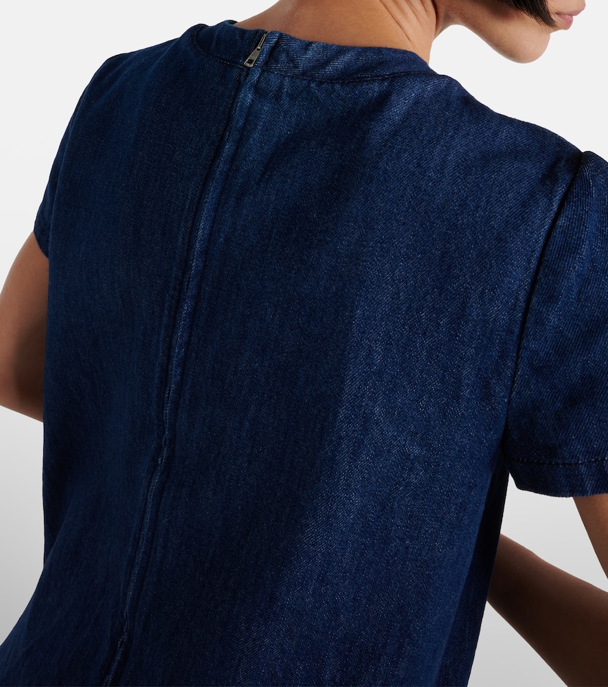 Horsebit denim minidress