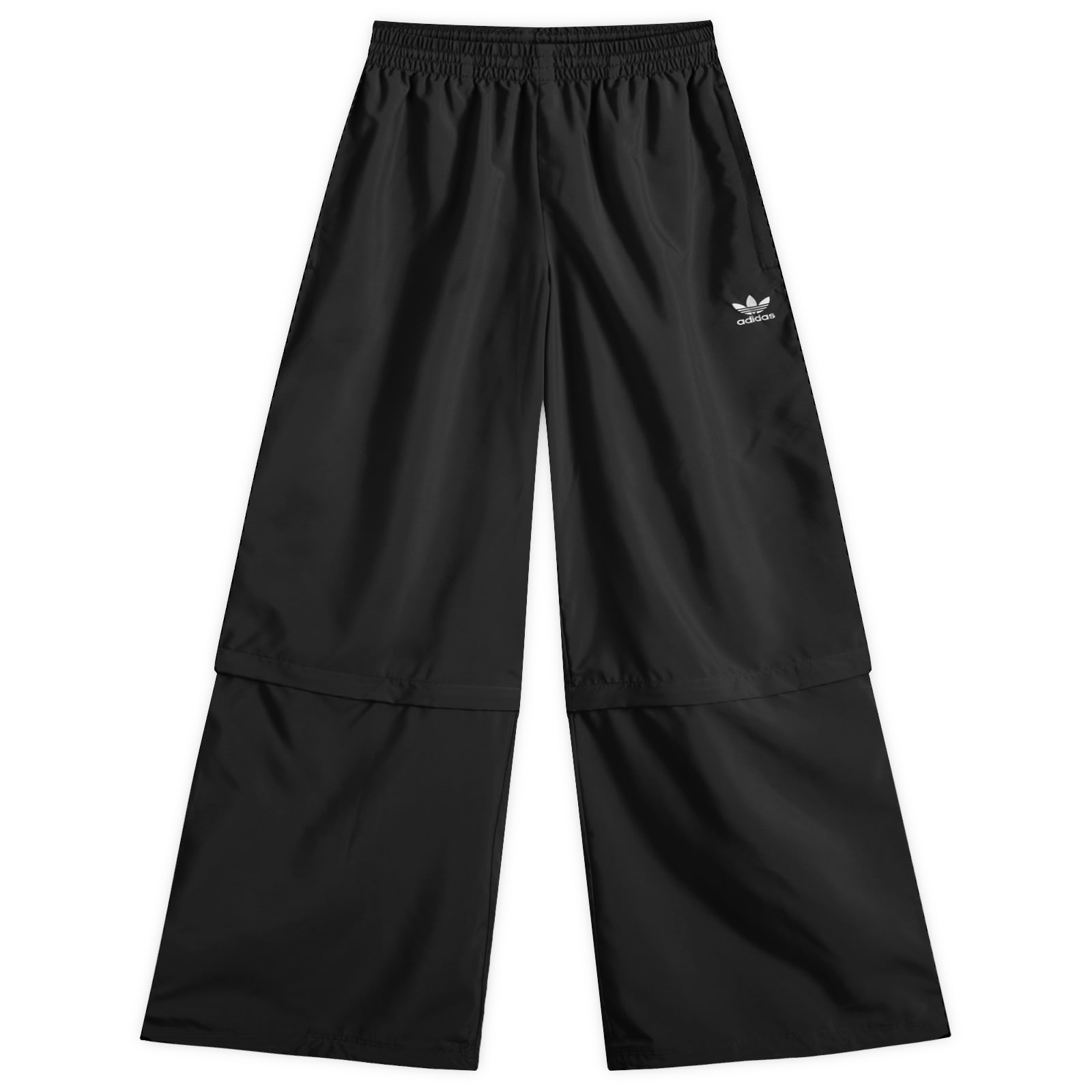 아디다스 Women's Rasant Oversized Zip Off Track Pants in Black JW9742