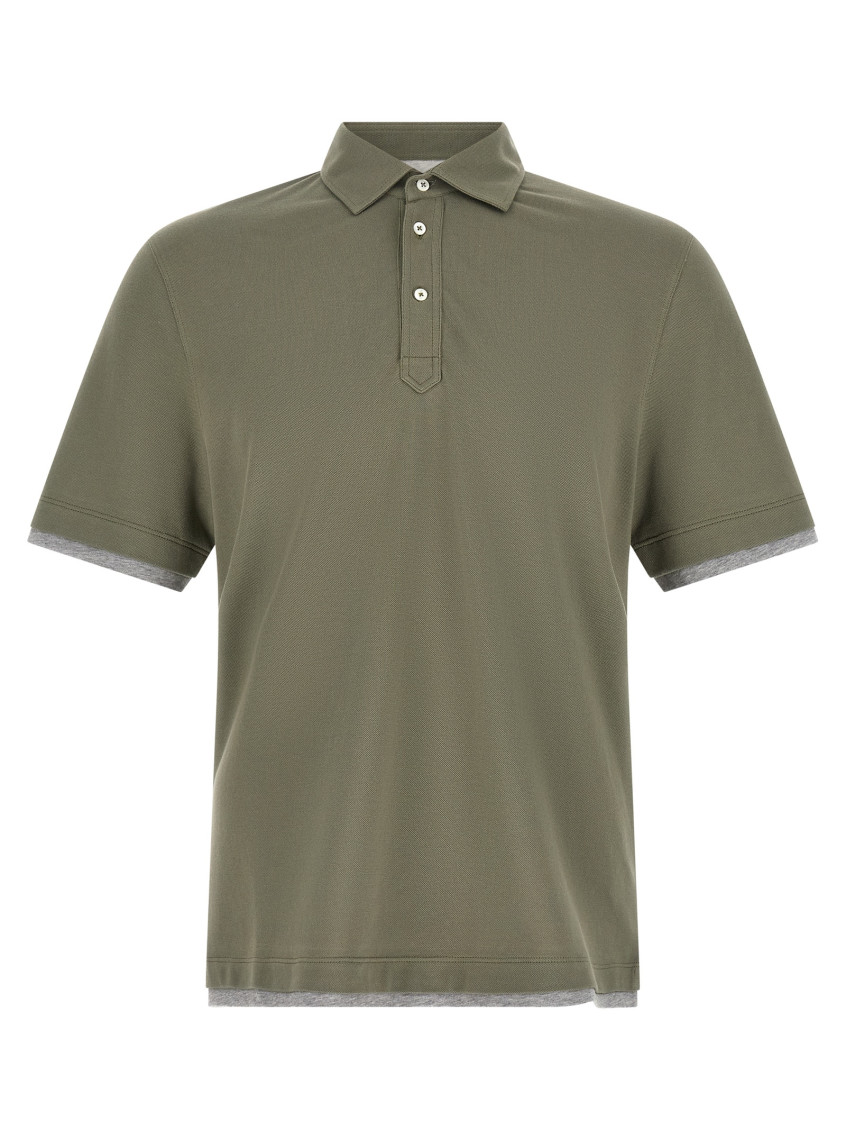 Green Solid Shirt Collar Polo