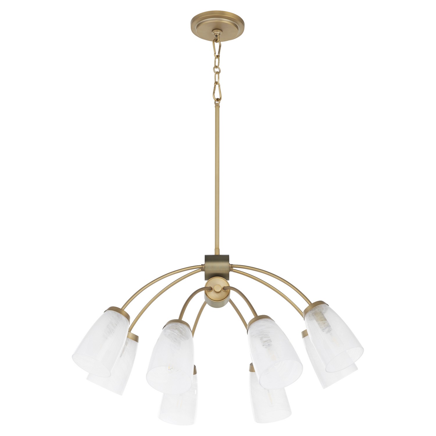 Aged Brass Chandelier from the Arpeggio Collection