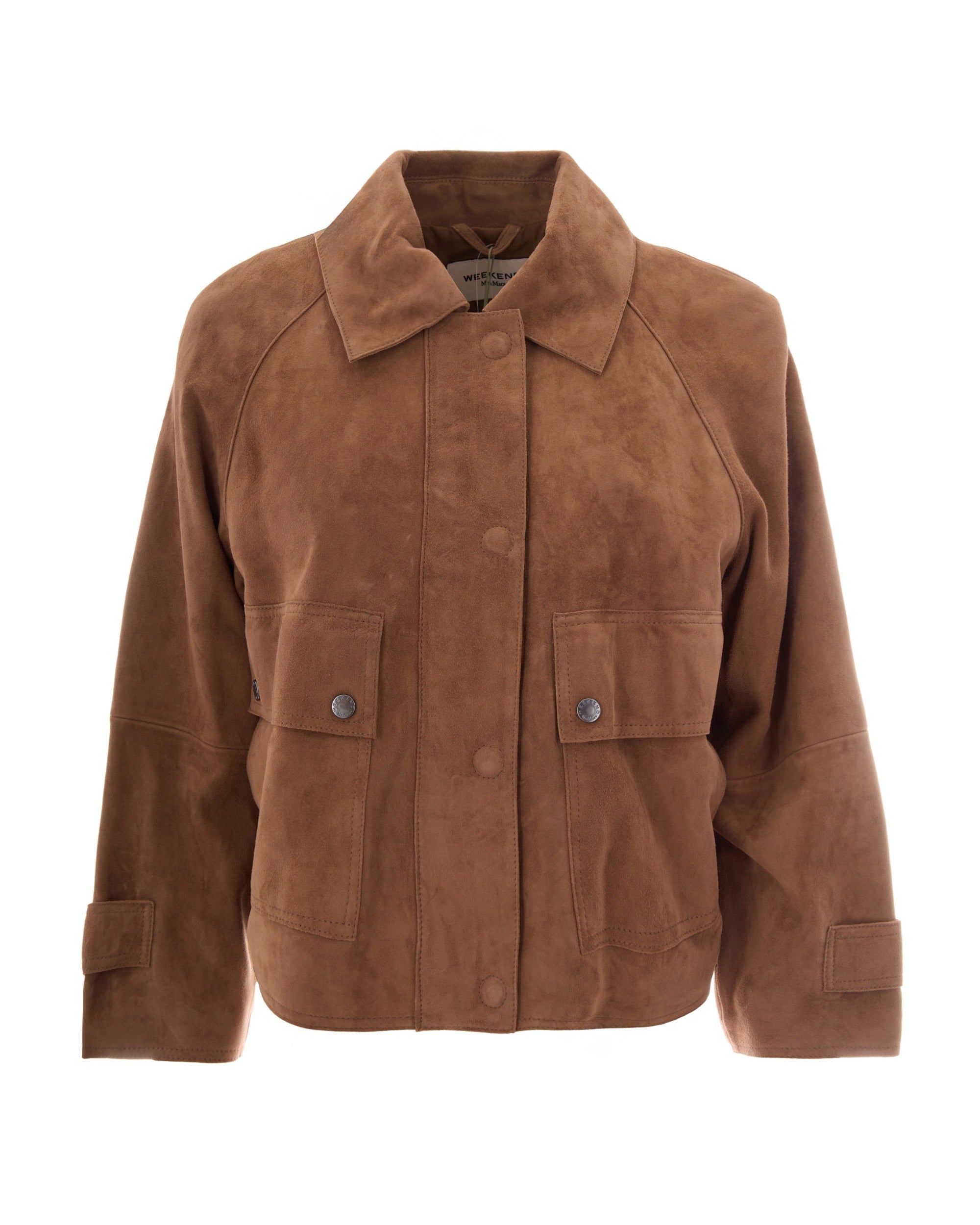 Goatskin Suede Jacket — Brown