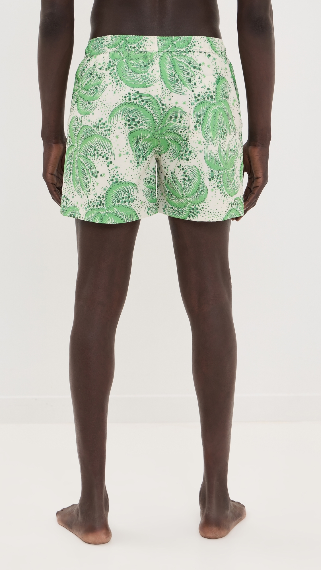 Tombolo Palm Fronds Swim Trunks Green