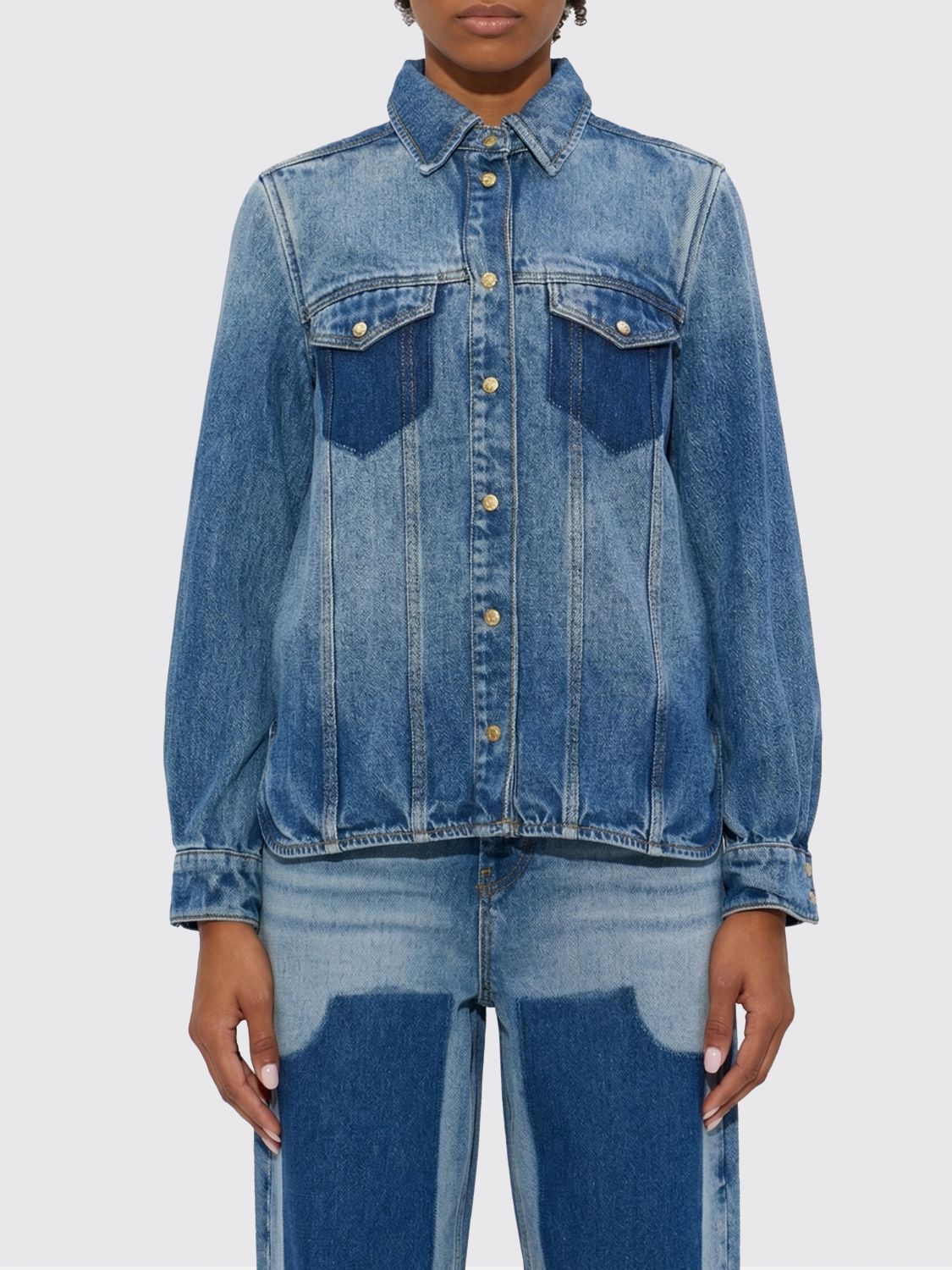 Shirt Woman color Denim