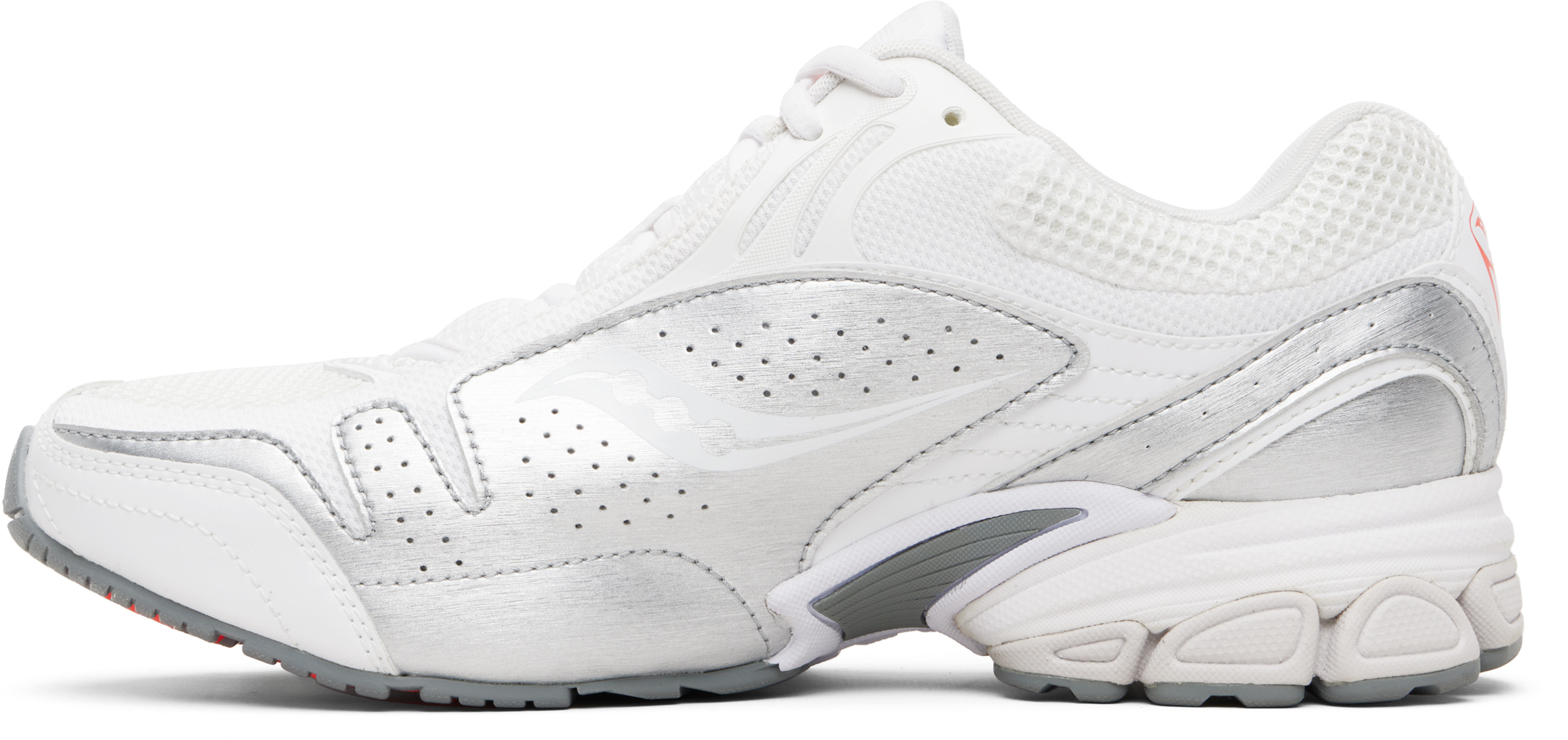White & Silver ProGrid V2 Sneakers