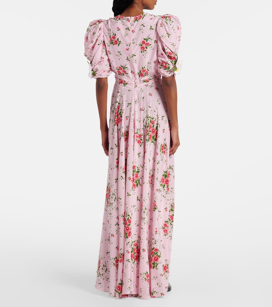 Floral silk cocktail dress