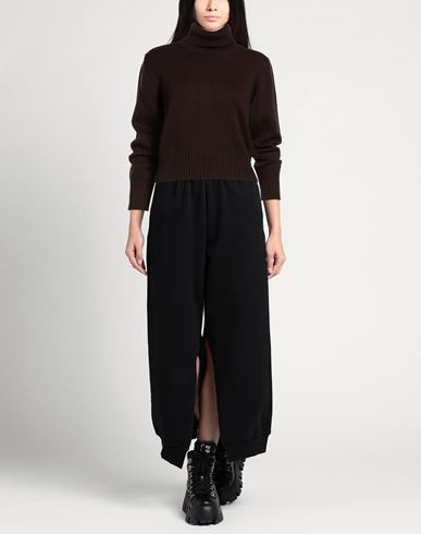 Woman Turtleneck Dark brown Size 6 Merino Wool