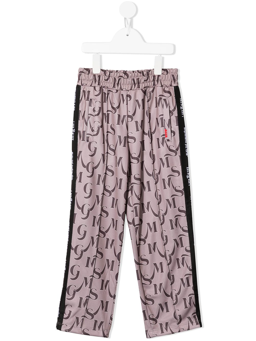 Monogram print trousers - Brown