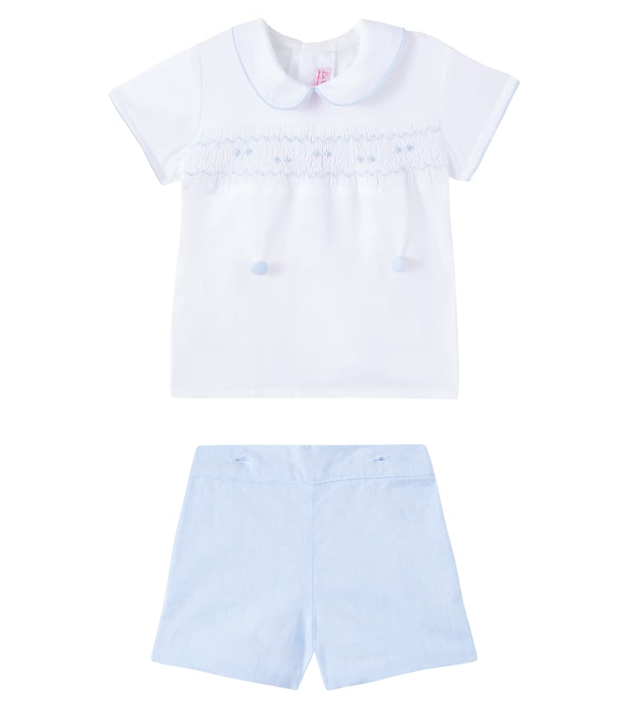 Baby Carlina embroidered top and shorts set