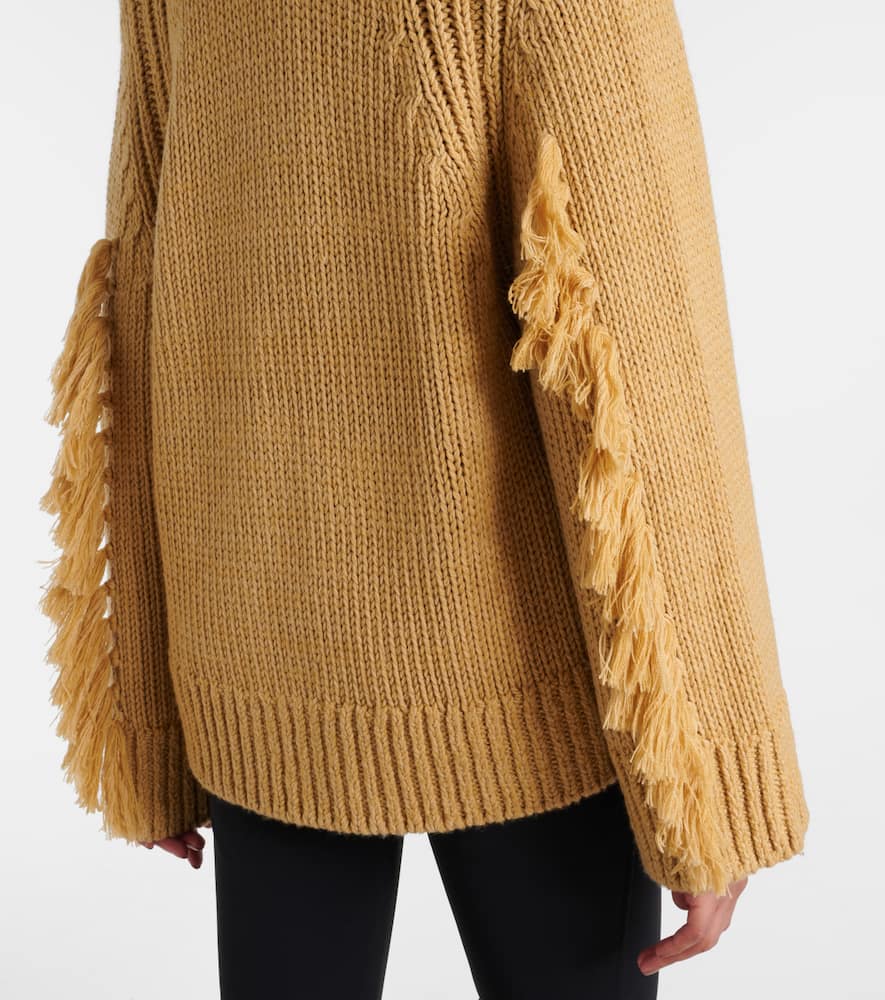Nora intarsia wool-blend cardigan