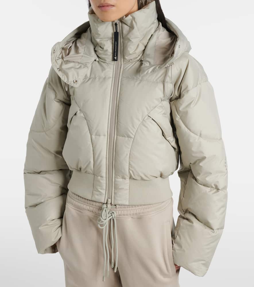 Quilted cropped puffer jacket