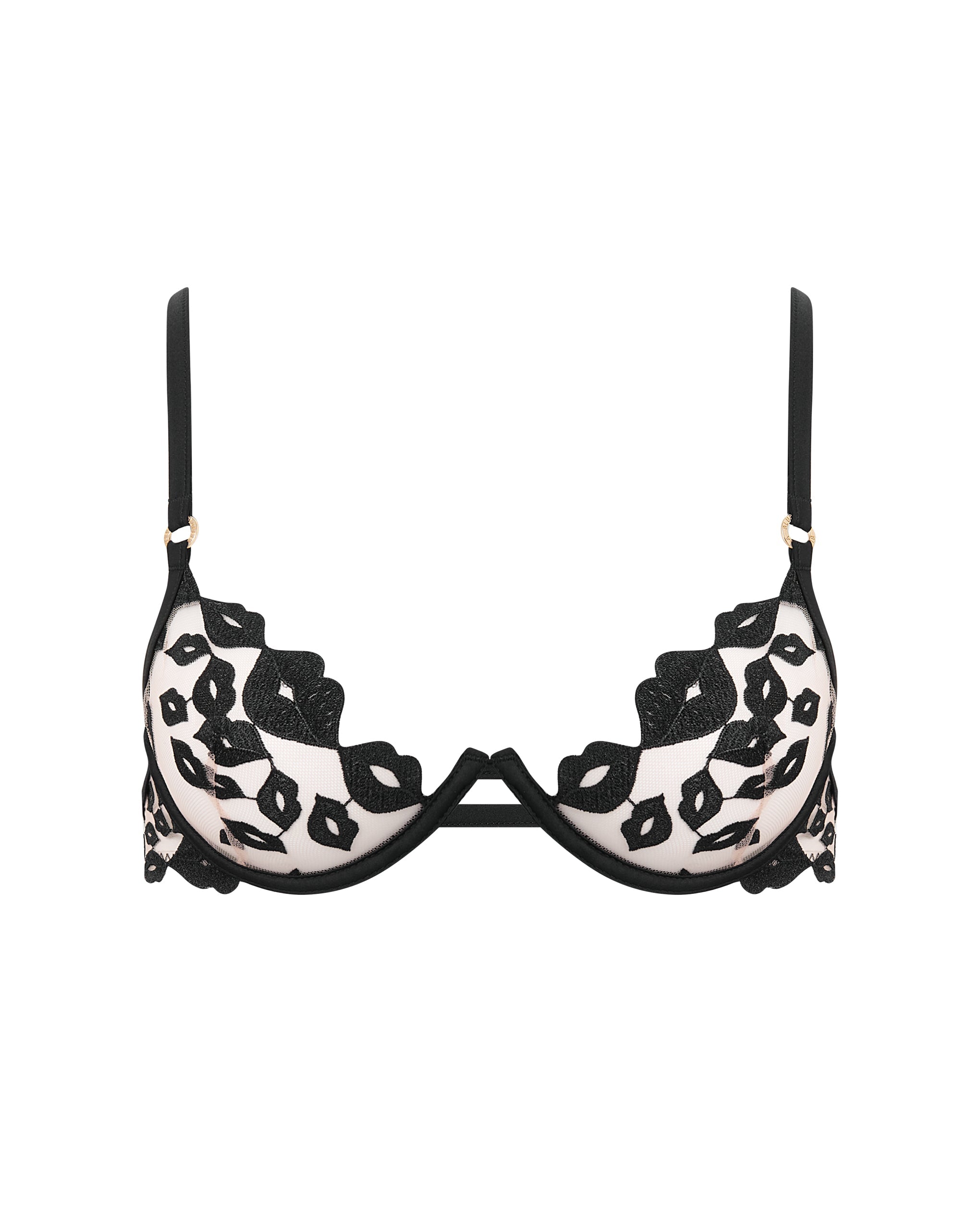 Bluebella Marian Embroidered Bra Black