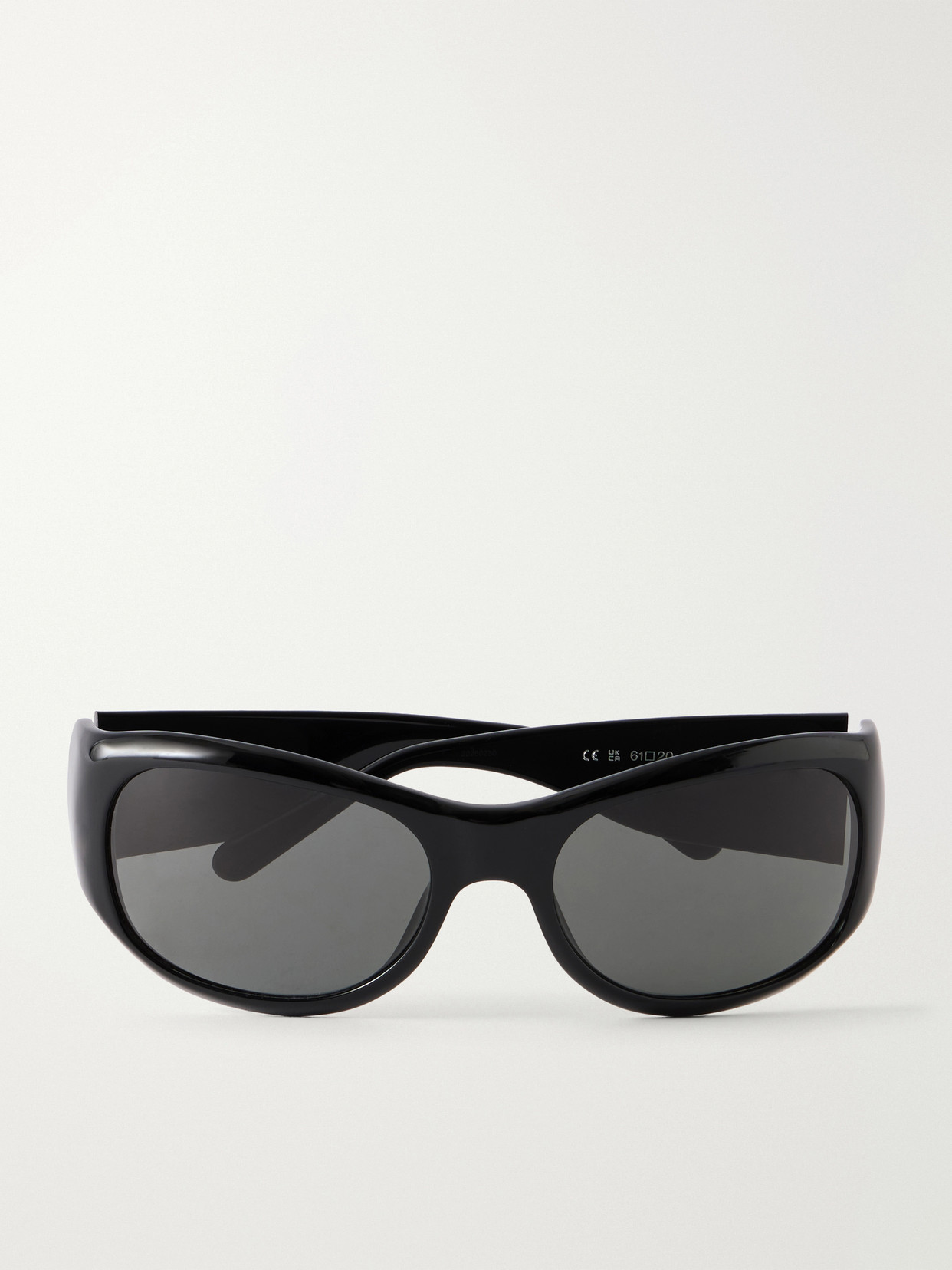 Round-frame Acetate Sunglasses - Black