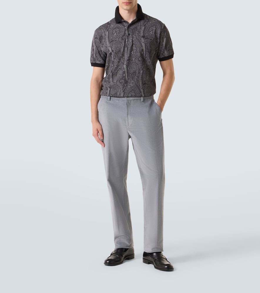 Cotton straight pants