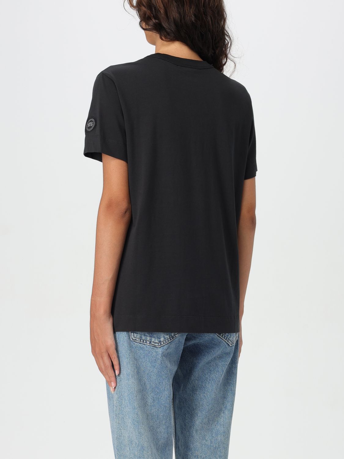 Logo-appliqué cotton T-shirt - Black