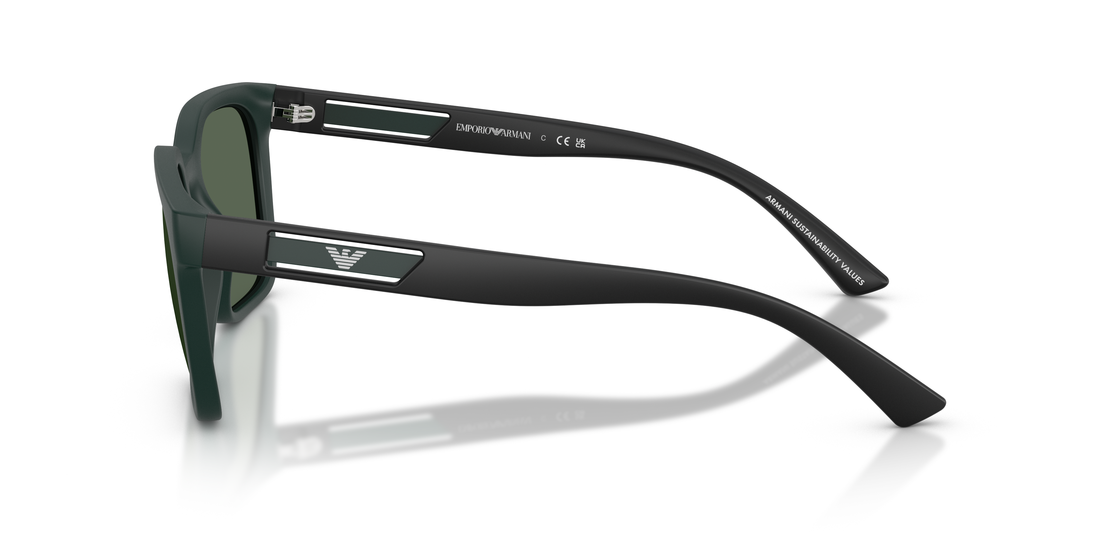 Emporio Armani Man Emporio Armani EA4269 637071 Sunglasses Injected Blue Green Squared Norma