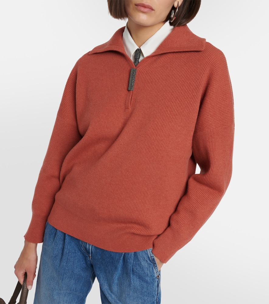 Cashmere polo sweater