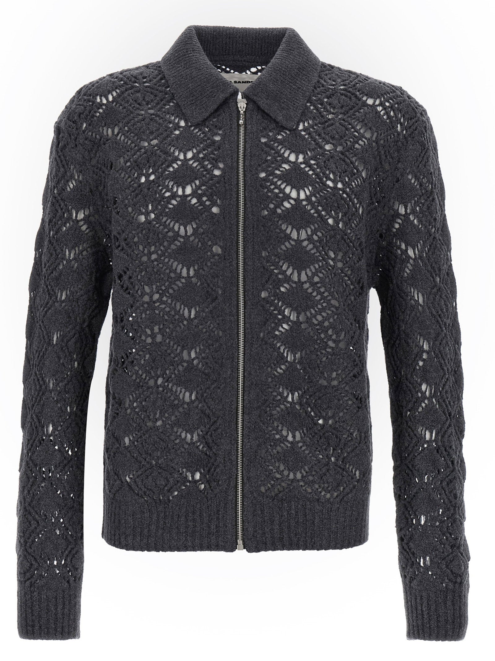 Openwork Wool Cardigan