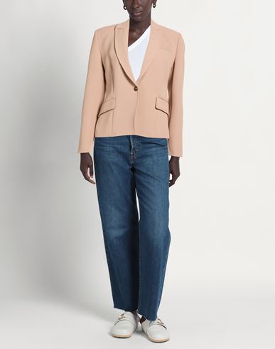 Woman Blazer Light brown Size 8 Polyester, Elastane