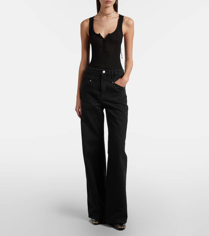Lemony wide-leg jeans